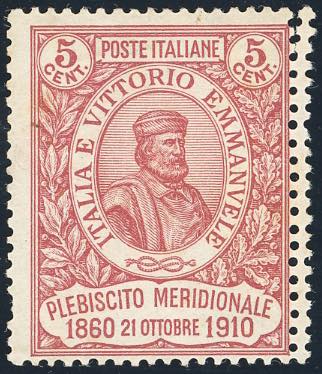 1910 - 5 + 5 cent. Garibaldi, ... 
