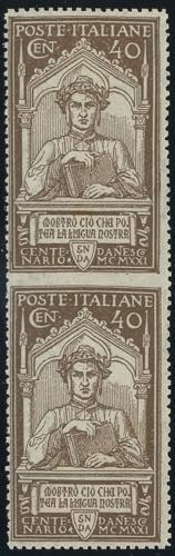 1921 - 40 cent. Dante, coppia ... 