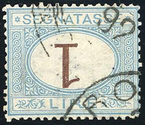 1870 - 1 lira azzurro chiaro e ... 
