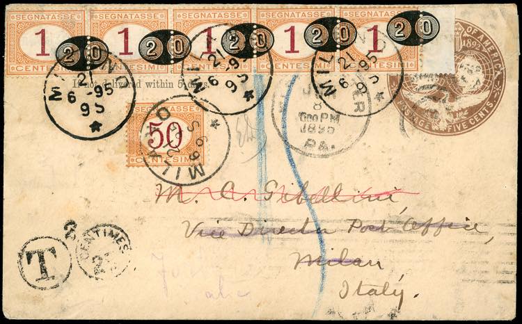 1895 - 20 cent. su 1 cent. arancio ... 