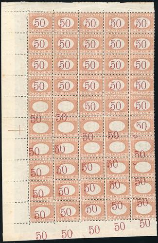 1890 - 50 cent. arancio e ... 