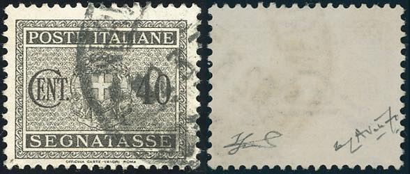 1934 - 40 cent. grigio, filigrana ... 