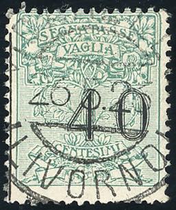 1924 - 40 cent. verde, cifra ... 