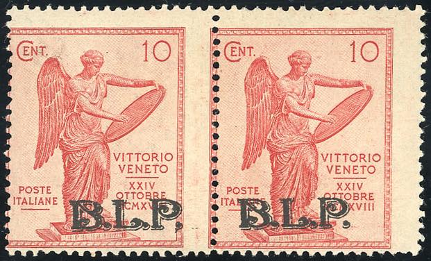 1922 - 10 cent. carminio Vittoria, ... 