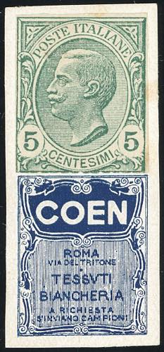 1924 - 5 cent. Leoni tagliato ... 