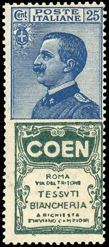1924 - 25 cent. Coen (5), gomma ... 
