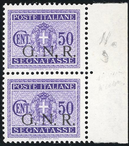 1943 - 50 cent. soprastampa G.N.R. ... 