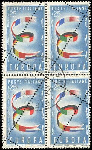 1957 - 25 lire Europa, doppia ... 