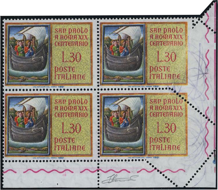 1961 - 30 lire San Paolo, blocco ... 