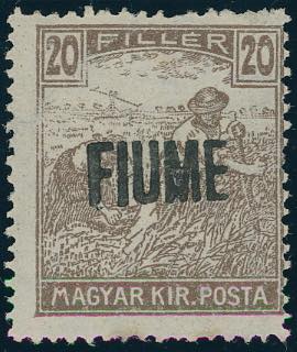 FIUME 1918 - 20 f. soprastampato a ... 