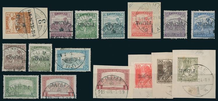 FIUME 1918 - Soprastampati a mano, ... 