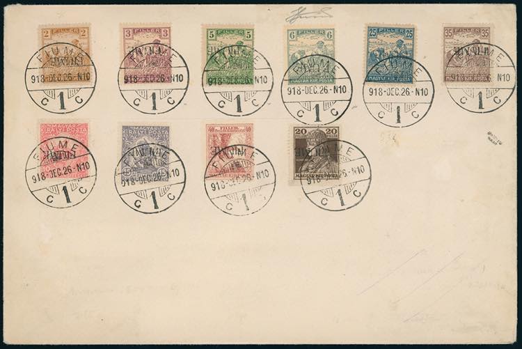 FIUME 1918 - Dieci esemplari ... 