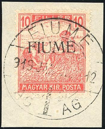 FIUME 1918 - 10 f. Mietitori, ... 