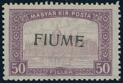 FIUME 1918 - 50 f., soprastampa a ... 