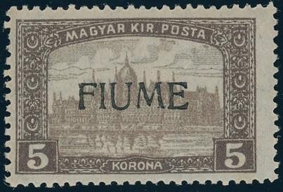 FIUME 1918 - 5 k., soprastampa a ... 