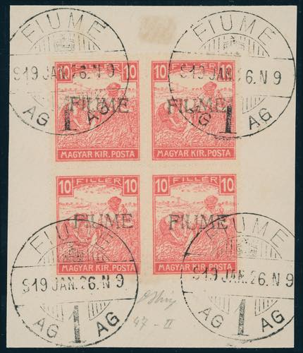 FIUME 1918 - 10 f. carminio ... 