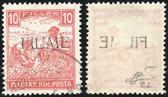 FIUME 1918 - 10 f. Mietitori, ... 