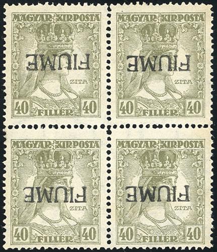 FIUME 1918 - 40 f., soprastampa a ... 