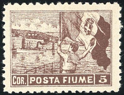 FIUME 1919 - 5 c. Posta Fiume, ... 