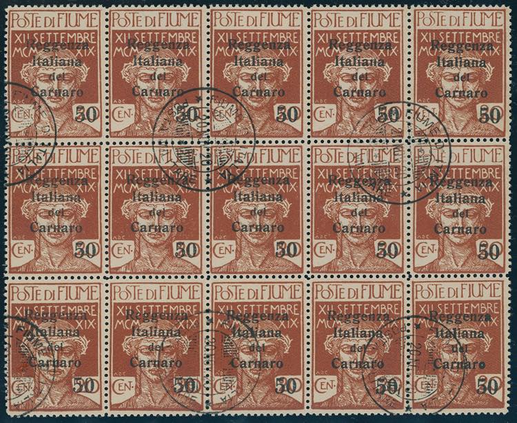 FIUME 1920 - 50 cent. su 20 cent. ... 