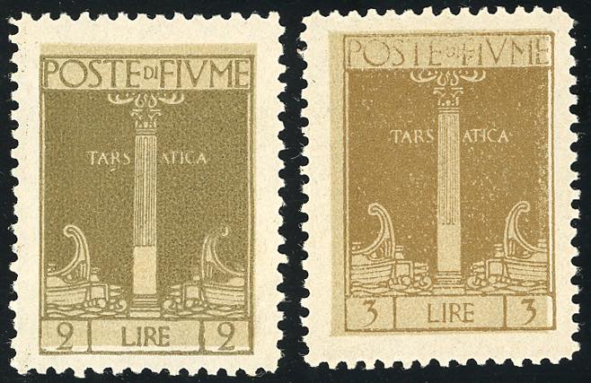 FIUME 1923 - 2 lire e 3 lire ... 