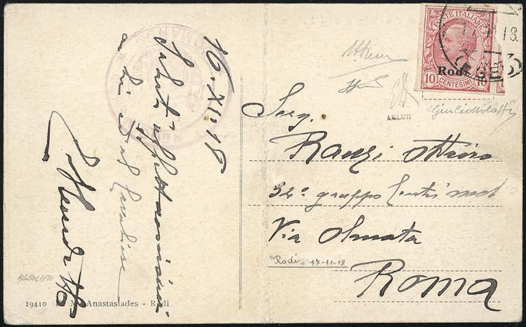 RODI 1918 - 10 cent. Leoni, non ... 