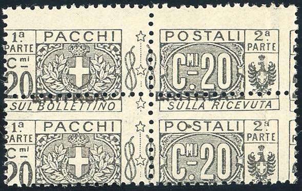 PACCHI POSTALI 1917 - 20 cent. ... 