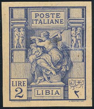 1924 - 2 lire azzurro oltremare ... 