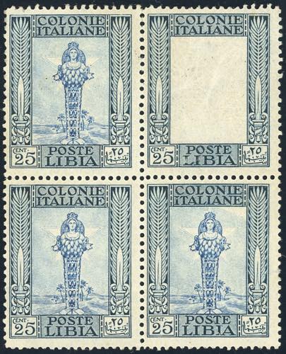 1924 - 25 cent. Pittorica, blocco ... 