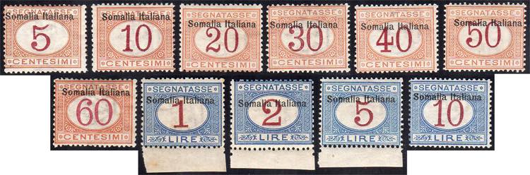 SEGNATASSE 1909 - Soprastampati in ... 