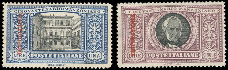 1924 - 1 lira e 5 lire Manzoni, ... 