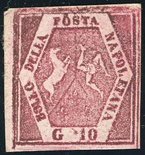1859 - 10 grana carminio lillaceo, ... 