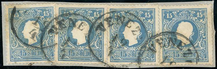 1859 - 15 soldi azzurro, II tipo ... 
