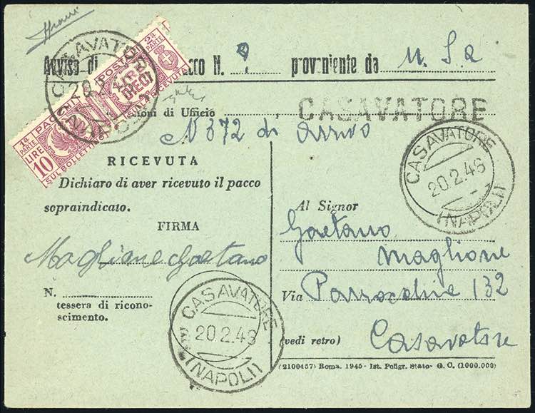 1946 - 10 lire lilla, fascia al ... 