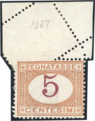 1890 - 5 cent. arancio e carminio ... 