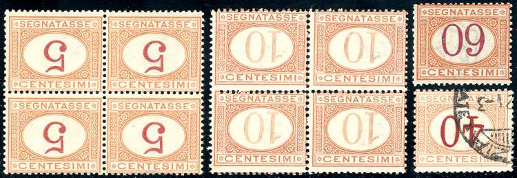 1890 - 5 cent. e 10 cent., blocchi ... 