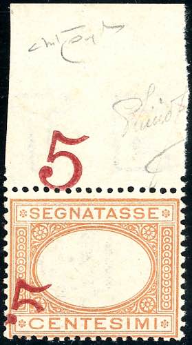 1890 - 5 cent. arancio e carminio ... 