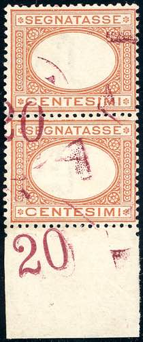 1890 - 20 cent. arancio e carminio ... 