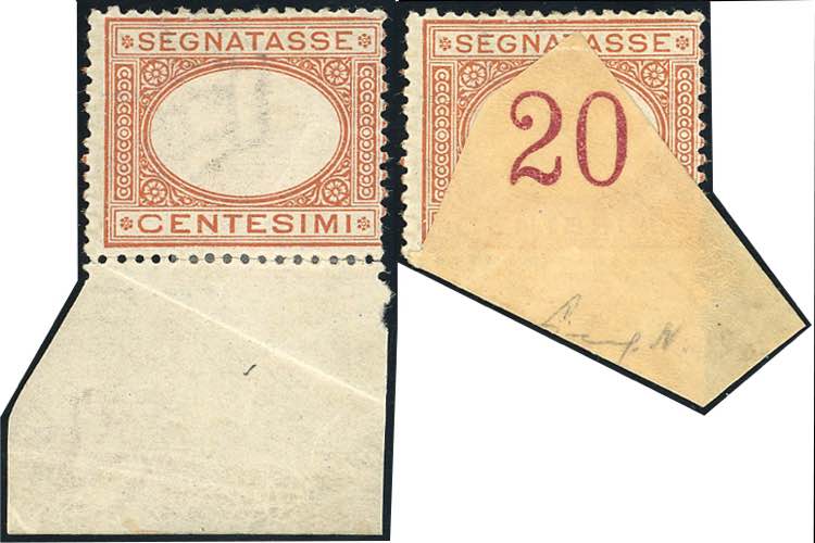 1890 - 20 cent. arancio e carminio ... 