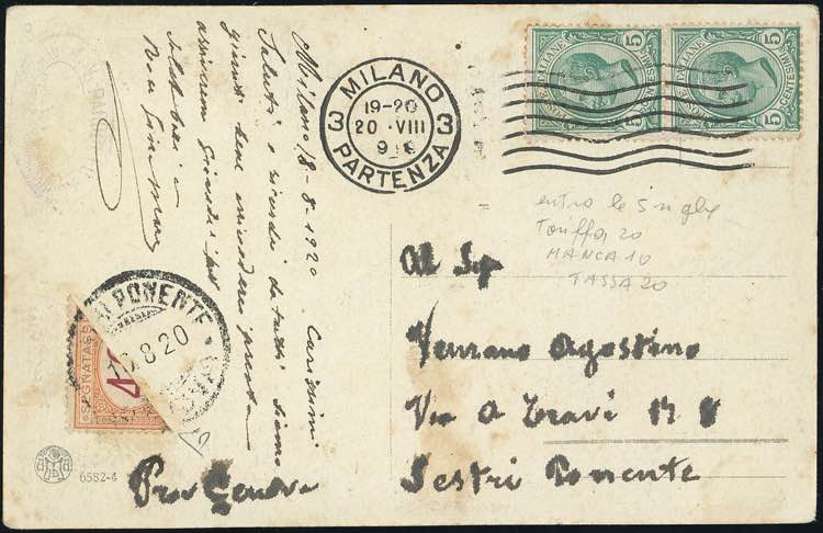 1920 - 40 cent. arancio e carminio ... 