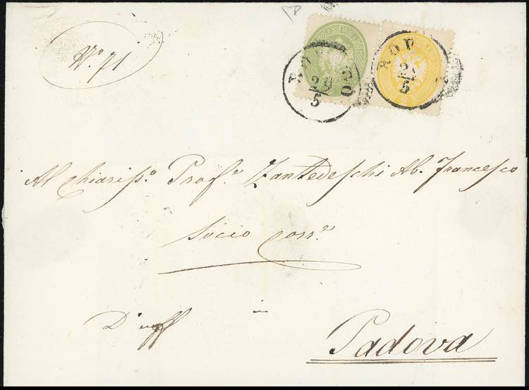 1863 - 2 soldi giallo e 3 soldi ... 