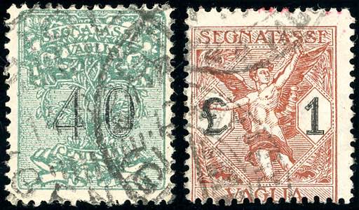1924 - 40 cent., 1 lira, filigrana ... 