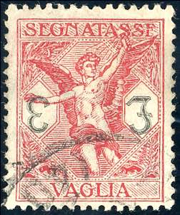 1924 - 3 lire rosso, cifre ... 
