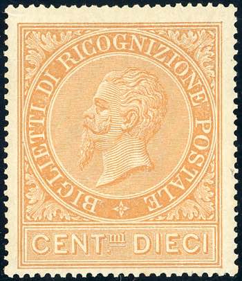 1874 - 10 cent. (1), nuovo, gomma ... 