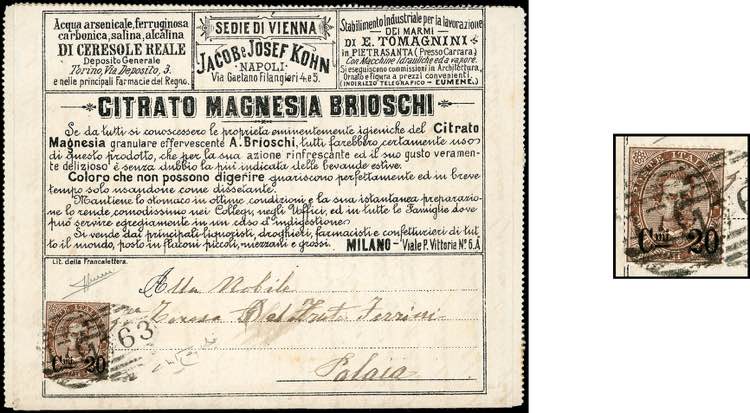 1891 - 20 su 30 cent. Umberto I ... 
