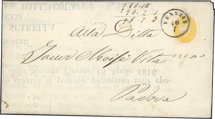 1864 - 2 soldi giallo, dent. 14 ... 