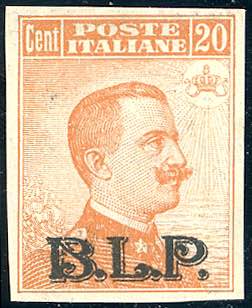 1922 - 20 cent., soprastampa BLP  ... 
