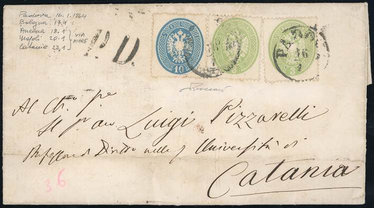 1864 - 3 soldi verde, due ... 