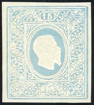 1864 - 15 cent. Saggio Re, ovale ... 