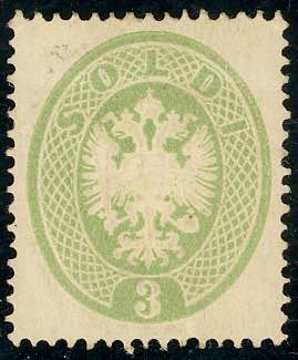 1863 - 3 soldi verde giallastro, ... 